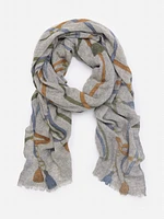 Tunis Scarf in Fringe Fete Oblong