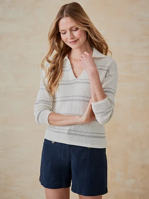Valerie Polo Sweater Stripe