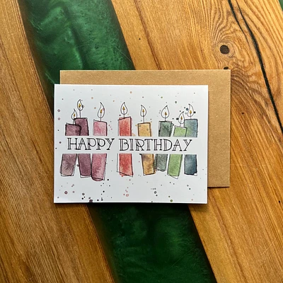 Happy Birthday Card - Candles