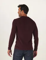 Roll Hem Pocket Crew Sweater