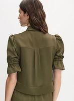 Veste à manches coude volants