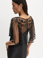 Sheer Sequin Cape
