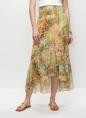 Jupe maxi en crêpe extensible