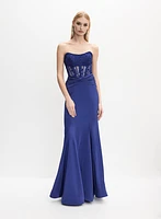 Robe de soirée à corset en dentelle