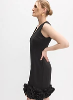 Robe à appliqués floraux