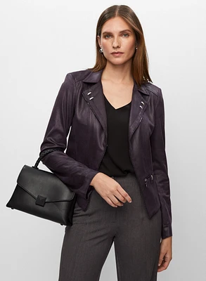 Vex - Veste en faux suède à détails métalliques