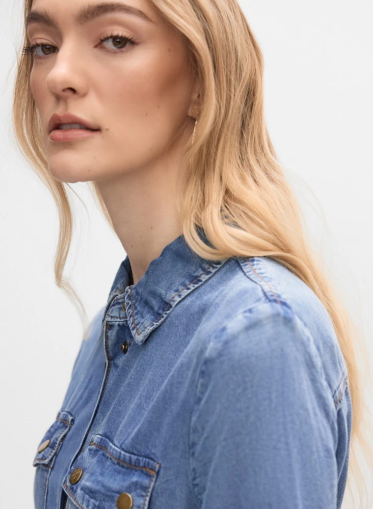 Button-Down Jean Dress