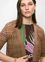 Boléro en tricot pointelle
