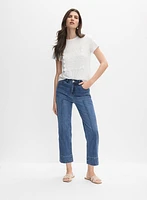 Cotton Crochet Applique T-Shirt