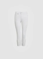 Embellished Cutout Detail Jeans