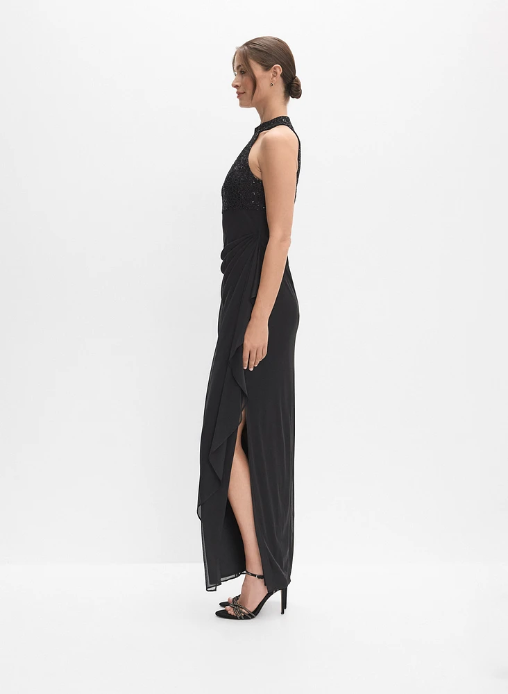 Robe à bustier en paillettes