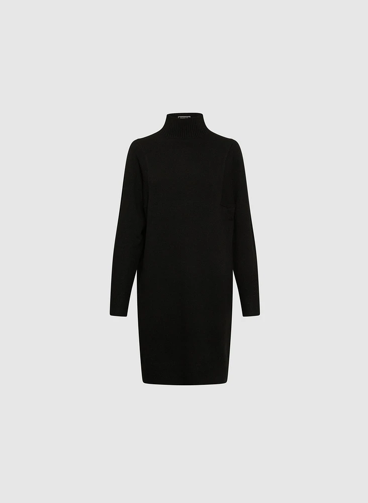 Robe-pull à col montant