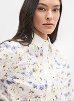 Floral Eyelet Embroidered Blouse