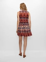 Printed Tiered Chiffon Dress