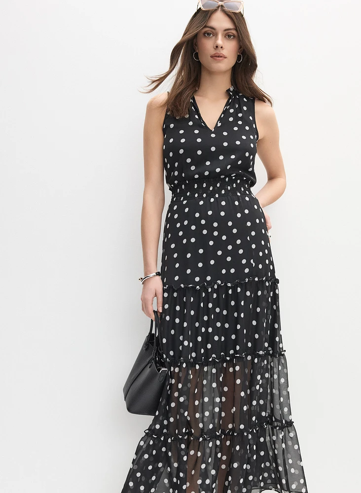 Polka Dot Maxi Dress