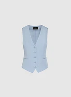 Veste sans manches en mélange de lin