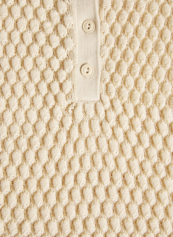 Sleeveless Polo Pullover