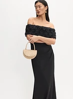 Rosette Appliqué Dress