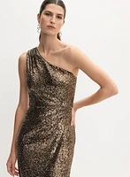 One-Shoulder Sequin Dress