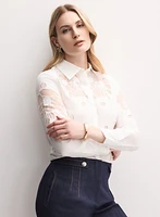 Floral Cutout Blouse