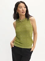 Pull texturé sans manches Essentiel
