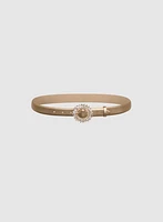 Round Crystal Buckle Belt