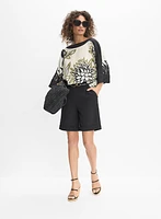 Blouse florale graphique