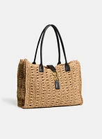 Woven Straw Tote Bag