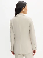 Notch Collar Single Button Jacket