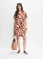 Abstract Print Short Dress