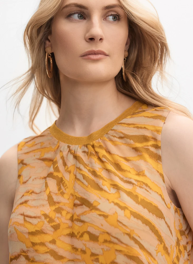 Striped Sleeveless Blouse