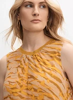 Striped Sleeveless Blouse