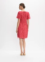 3D Floral Overlay Dress