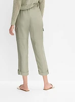 Crinkled Cargo Capris