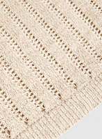 Open-Knit Pullover Sweater