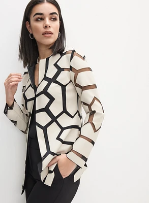 Joseph Ribkoff - Geometric Mesh Jacket