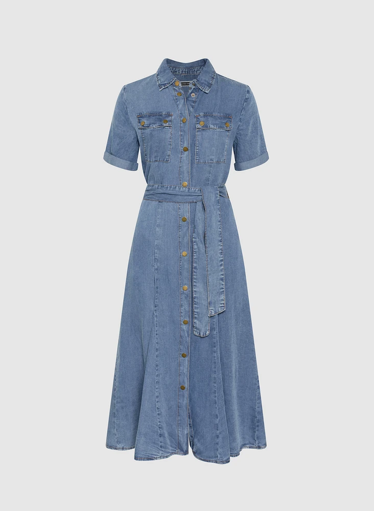 Button-Down Jean Dress