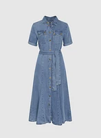 Button-Down Jean Dress