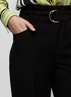 Pantalon ceinturé à jambe large
