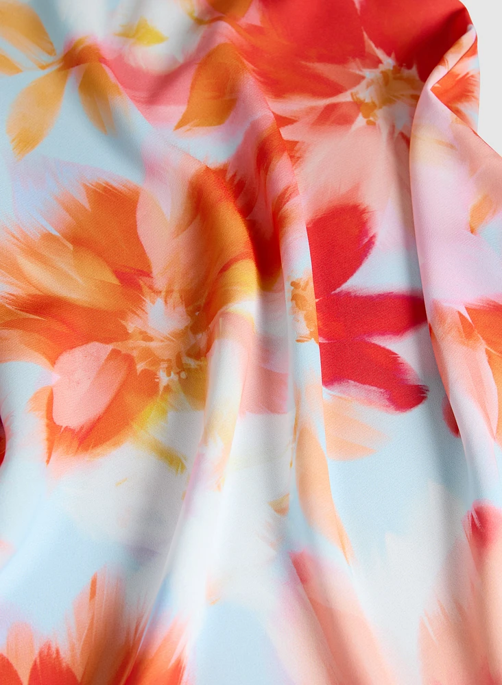 Sleeveless Floral Blouse