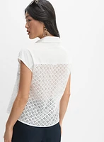Blouse à détails brodés