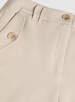 Short bermuda à boutons