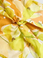 Blouse florale sans manches