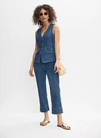 Cropped Straight-Leg Jeans