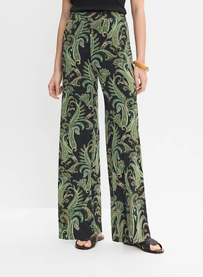 Pantalon paisley à jambe large