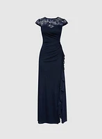 Robe à volants en cascade et paillettes