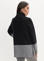 Colour-Block Tunic Sweater