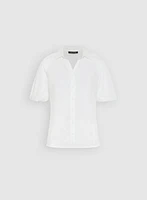 Blouse boutonnée à manches bouffantes