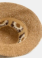 Chapeau crocheté à motif patchwork
