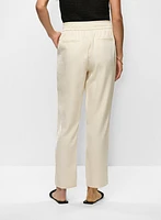 Pantalon droit à taille élastique